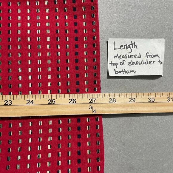 CJ Banks Womens Plus Size 2X Red White Blue Button Up Over Shirt Shacket Country - Picture 8 of 10